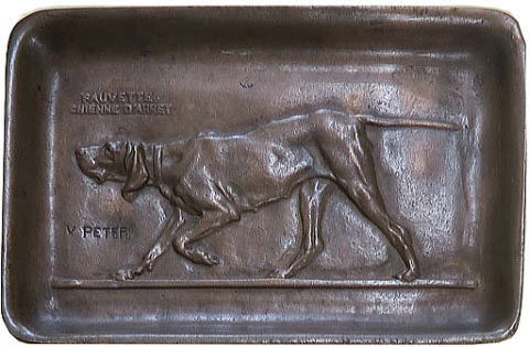 犬のメダル(三月) 銅の長い犬のメダル